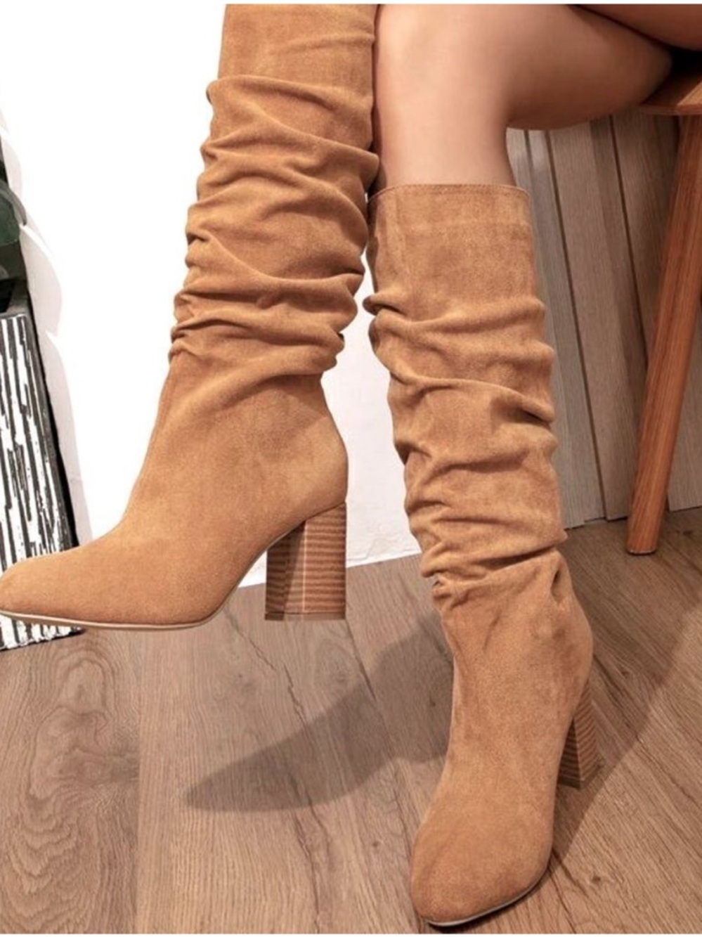 Steve Madden Haimi Leather Heeled Boots Size 8.5